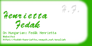henrietta fedak business card